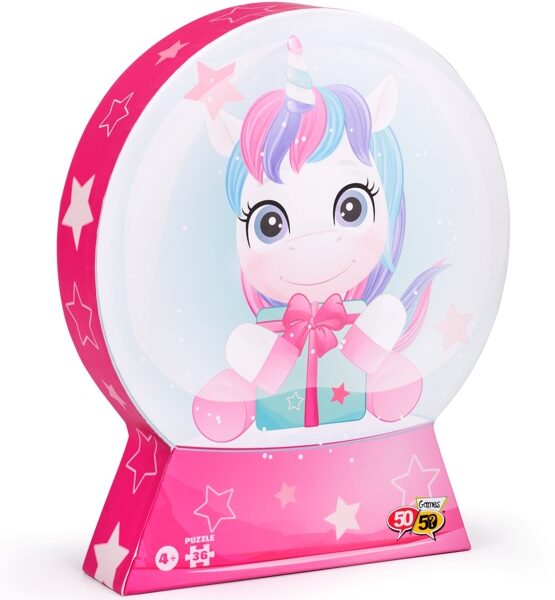 5050Games Παζλ Μονόκερος Χιονόμπαλα 36 Τεμ.