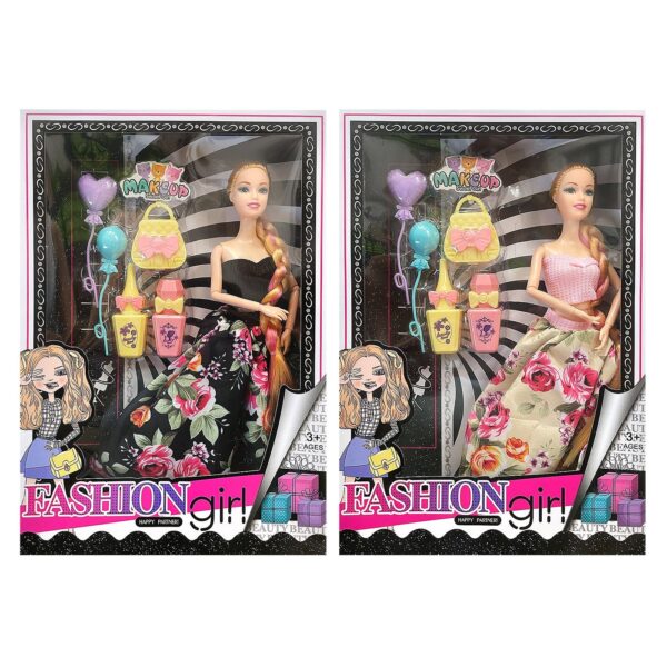 Κούκλα 29cm Fashion Μακρυά Κοτσίδα, Αξεσουάρ 22x32x5cm ToyMarkt 922111
