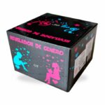 Μπάλα Μαύρη Gender Reveal Boy or Girl με Γαλάζια Πούδρα - Image 5