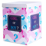 Surprise Balloon Box Gender Reveal Boy or Girl (30cm x 40cm)