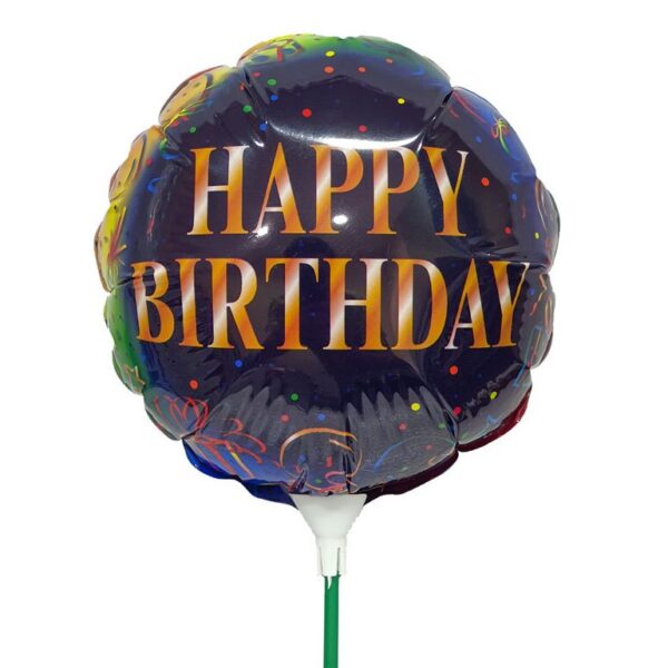 10" Mini Shape Μπαλόνι Happy Birthday μπλε