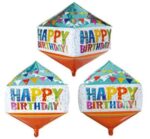 15" Μπαλόνι Happy Birthday Κύβος - Image 2