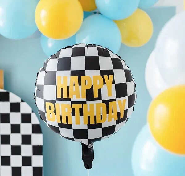 18'' Μπαλόνι καρό Happy Birthday