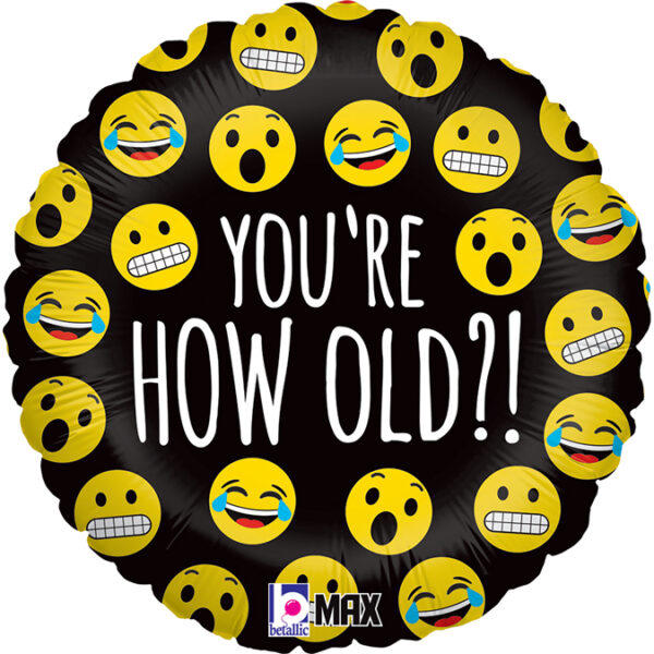 18" Μπαλόνι Emoji How Old?