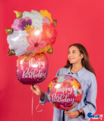 18" Μπαλόνι Γενεθλίων Ανοιξιάτικα Λουλούδια - Image 2