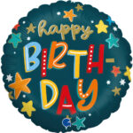 18" Μπαλόνι Γενεθλίων Πολύχρωμα Αστέρια