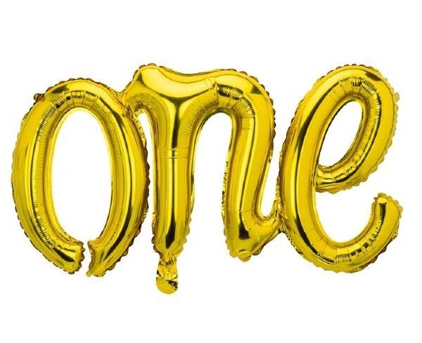 26" Μπαλόνι φράση One χρυσό