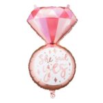 28" Μπαλόνι ροζ Δαχτυλίδι 'She Said Yes'