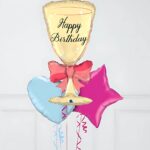 29" Μπαλόνι Ποτήρι Σαμπάνιας ''Happy Birthday'' - Image 3