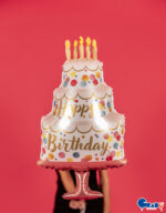 33" Μπαλόνι Τούρτα Γενεθλίων ροζ - Image 2