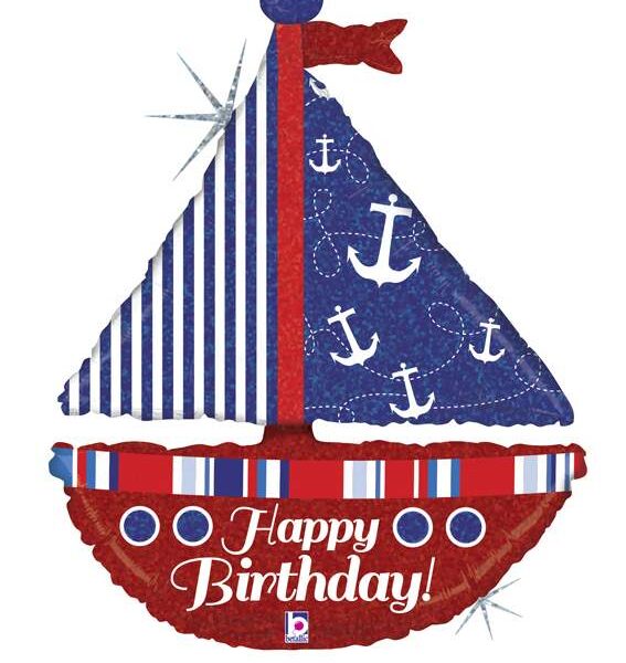 37" Μπαλόνι Kαράβι Happy Birthday