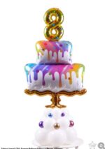 39" Μπαλόνι Τούρτα Rainbow - Image 2