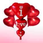 40″ Μπαλόνι Τριπλή Καρδιά κάθετη I Love you - Image 2