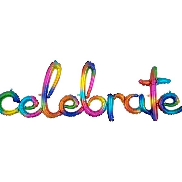 59" Μπαλόνι "Celebrate" ουράνιο τόξο