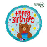 Μπαλόνι Αρκουδάκι 'Happy Birthday' 18"