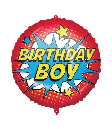 Μπαλόνι γενεθλίων 'Birthday Boy' Superhero 18"
