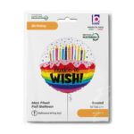 18" Μπαλόνι γενεθλίων 'Make a Wish' Rainbow - Image 2