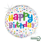 Μπαλόνι κονφετί 'Happy Birthday' 18"
