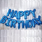 Μπαλόνια Happy Birthday Μπλε (13 τεμ) - Image 3