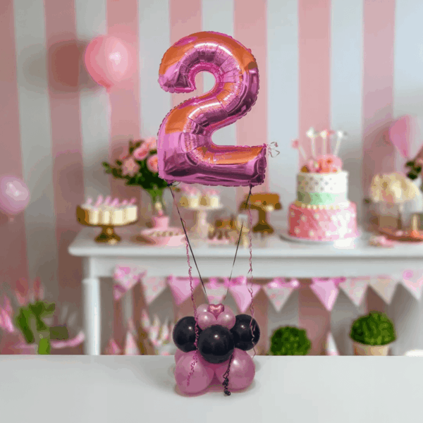 Μπαλονοκατασκευή αριθμός Ροζ