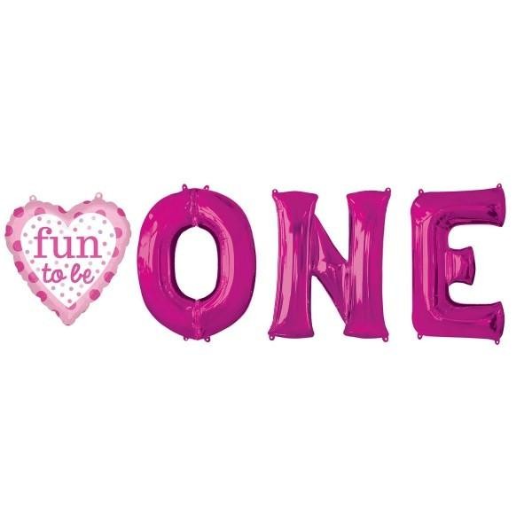Σετ Μπαλόνια “Fun to be One” κοριτσάκι (4 τεμ)