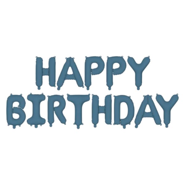 Σετ Μπαλόνια Γενεθλίων -“Happy Birthday” Μπλε Σκούρο (13 τεμ)