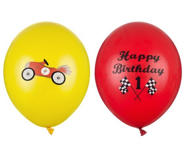 Σετ μπαλόνια Happy Birthday Cars mix (6 τεμ)