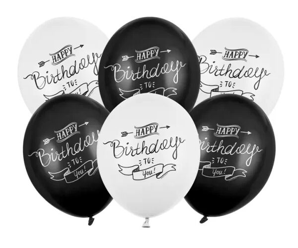 Σετ μπαλόνια Happy Birthday μπάνερ (6 τεμ)