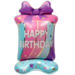 Standing Μπαλόνι Δώρο Γενεθλίων ροζ-γαλάζιο
