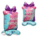 Standing Μπαλόνι Δώρο Γενεθλίων ροζ-γαλάζιο - Image 2