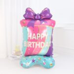 Standing Μπαλόνι Δώρο Γενεθλίων ροζ-γαλάζιο - Image 3