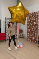 Τεράστιο Μπαλόνι Χρυσό Αστέρι 173 cm - Image 2